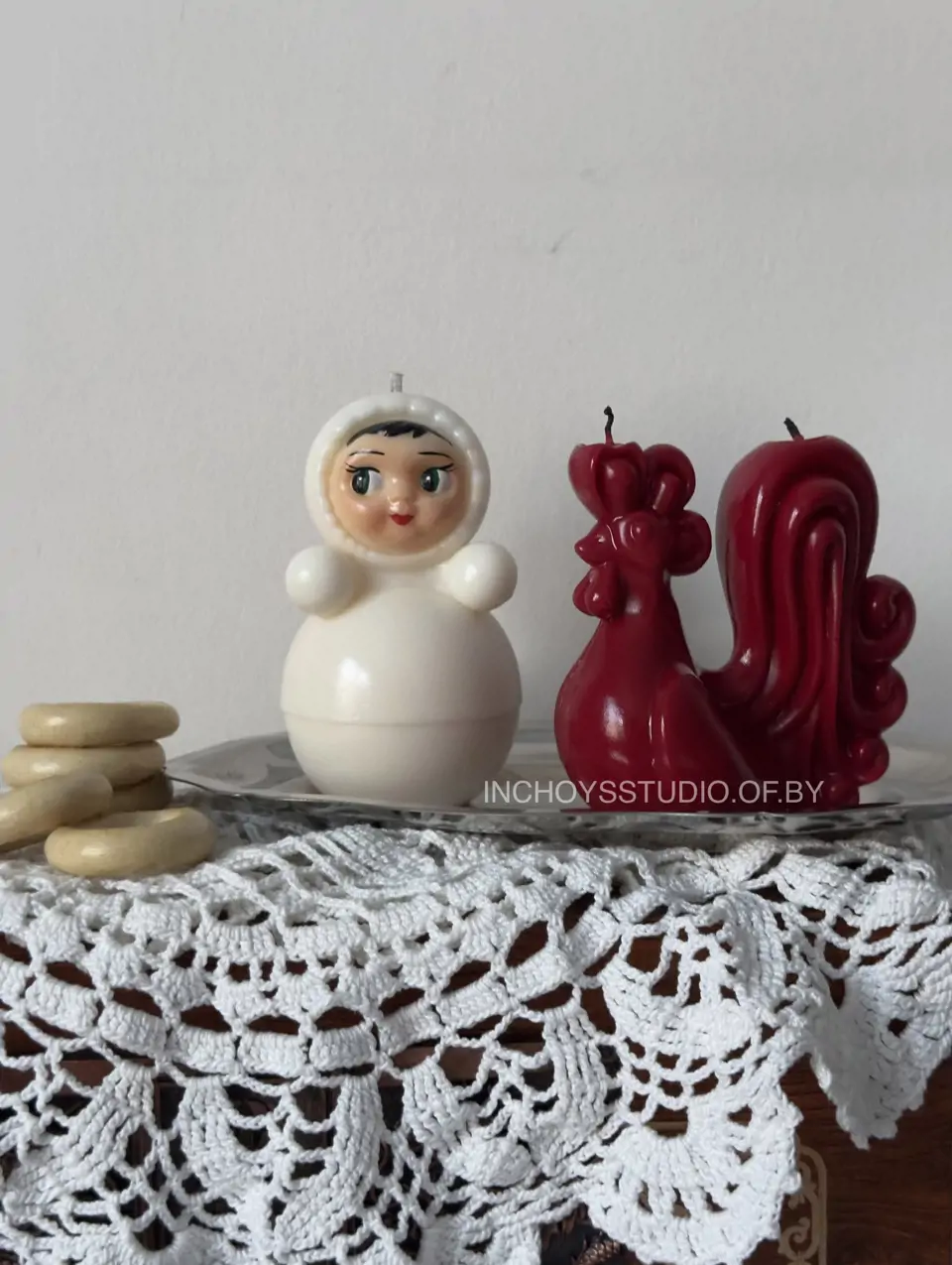 Подарочный набор Петушок и Неваляшка в белом  — изображение 2