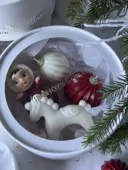 Миниатюра Подарочный набор с белой лошадкой и красной Неваляшкой 1