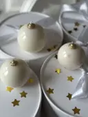 Миниатюра Керамический шар 6 см гладкий белый 3